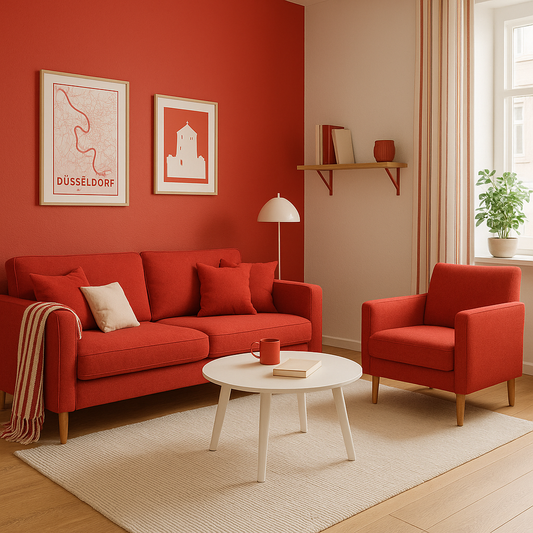 Innenfarbe, Wandfarbe, Rheinrot, Fanfarbe - Matt