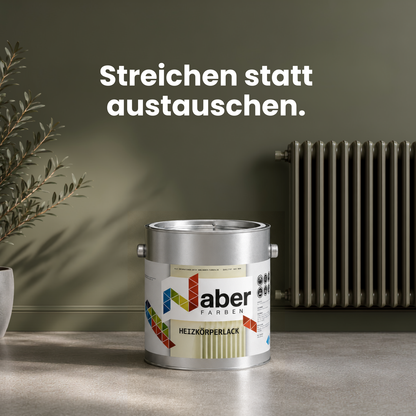 1 L Heizkörperlack, Heizungslack, Hitzebeständig, Direkt auf Rost, RAL Farbwahl - Seidenmatt