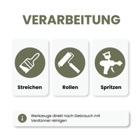 Heizkörperlack, Heizungslack, Hitzebeständig, Direkt auf Rost, Feine Farben Farbwahl - Seidenmatt