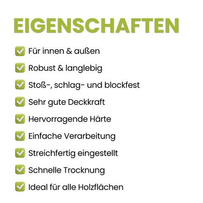 375 ml Holzlack, Holzfarbe, Kunstharzlack, für alle Holzbauteile, RAL Farbwahl - SEIDENMATT