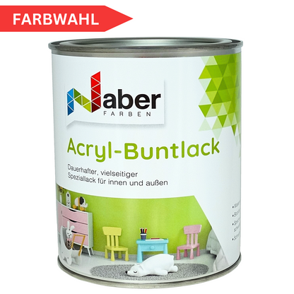 1 L Acryl Buntlack, Möbellack, Spielzeugfarbe, Holzlack, RAL Farbwahl - MATT (RAL 1000 - 6007)