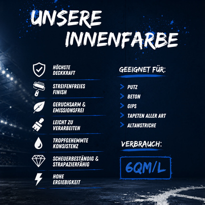 Innenfarbe, Wandfarbe, Königsblau, Gelsenkirchen Vereinsfarbe - Matt