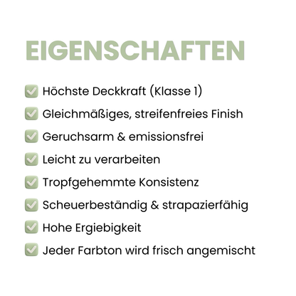 Innenfarbe, Wandfarbe, Farbwahl, Profi-Qualität - MATT