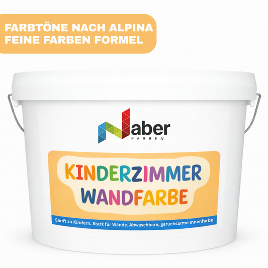 Kinderzimmer Wandfarbe, Kinderzimmerfarbe, Abwischbar, Scheuerbeständig, Innenfarbe, Feine Farben, Farbwahl - MATT