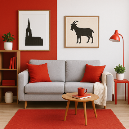 Innenfarbe, Wandfarbe, Domstadtrot, Fanfarbe - Matt