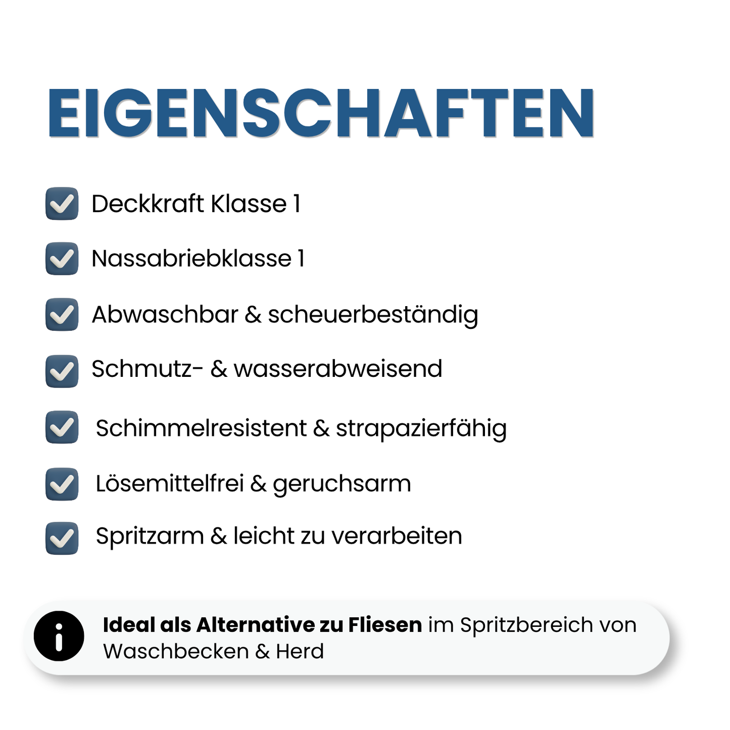 1 L Küchen & Badfarbe Matt – Abwaschbare Wandfarbe für Feuchträume, RAL Farbwahl