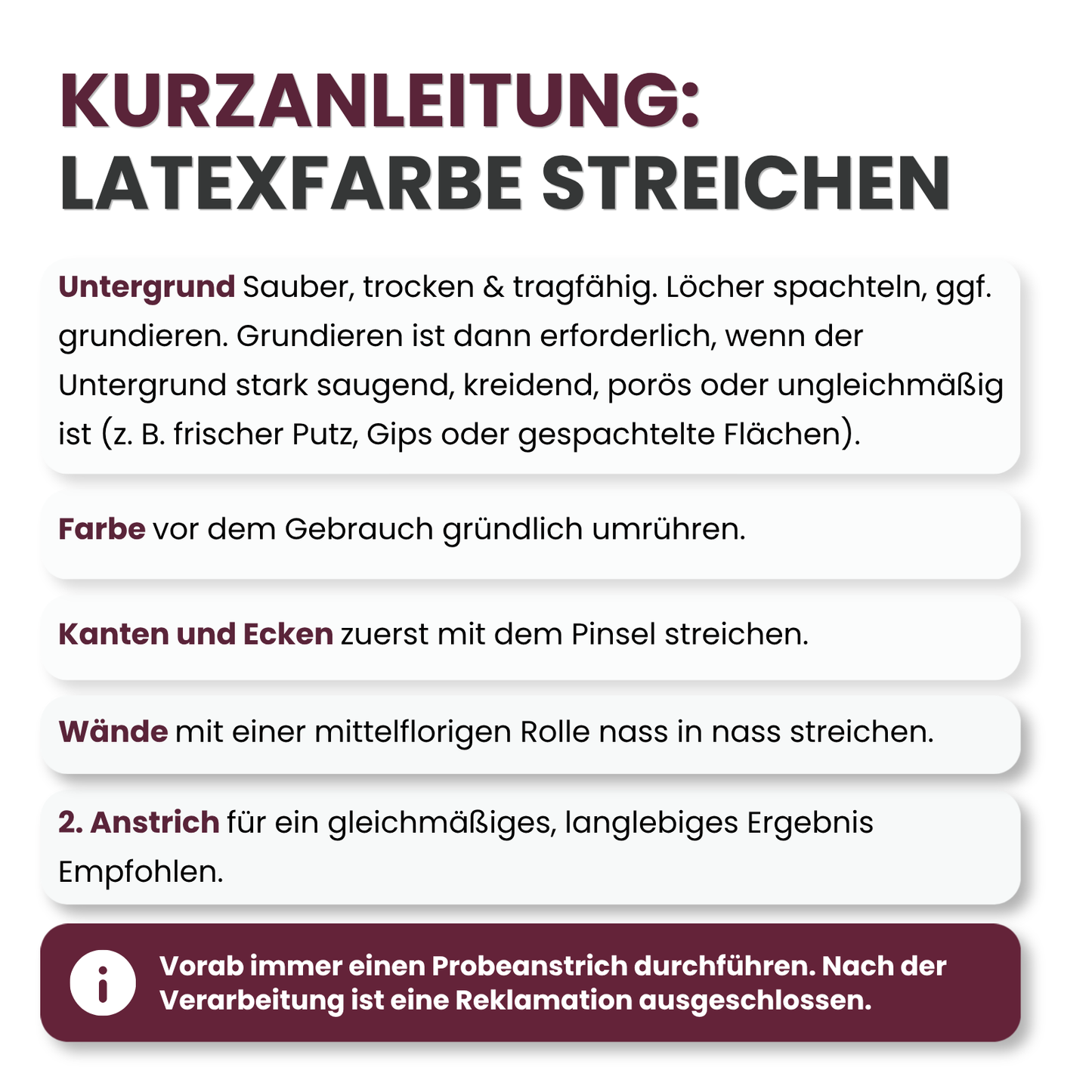 10 L Latexfarbe, Abwaschbare Wandfarbe, RAL Farbwahl - MATT