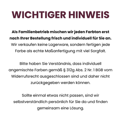 1 L Latexfarbe, Abwaschbare Wandfarbe, RAL Farbwahl - MATT