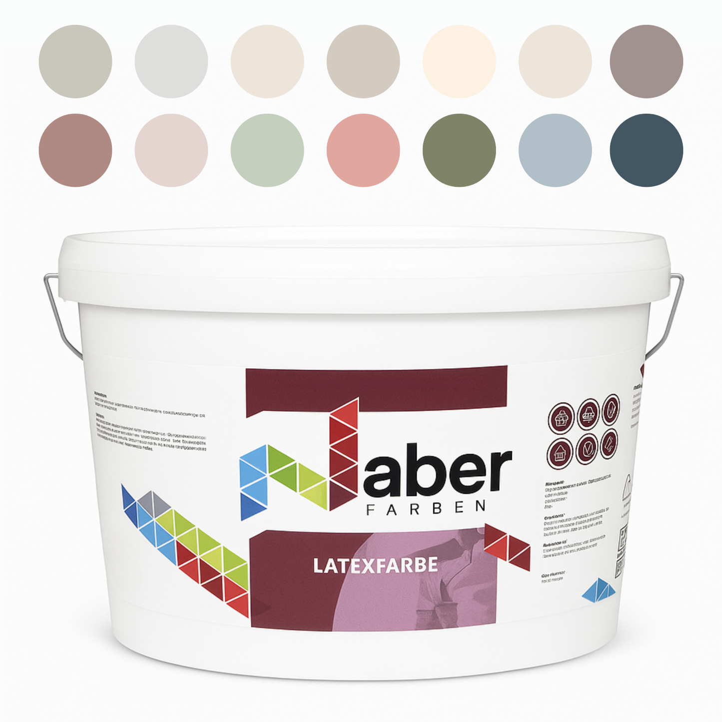 Latexfarbe, Wandfarbe, Abwischbar, Farbwahl, Premium-Qualität - MATT