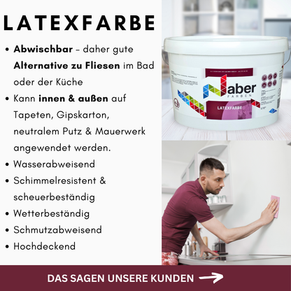 10 L Latexfarbe, RAL Farbwahl - SEIDENMATT (RAL 6008 - 9018)