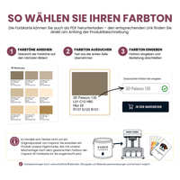 Acryl Fassadenfarbe, Hausfarbe, Außenfarbe, nach Caparol 3D-System Plus Farbkarte - Matt