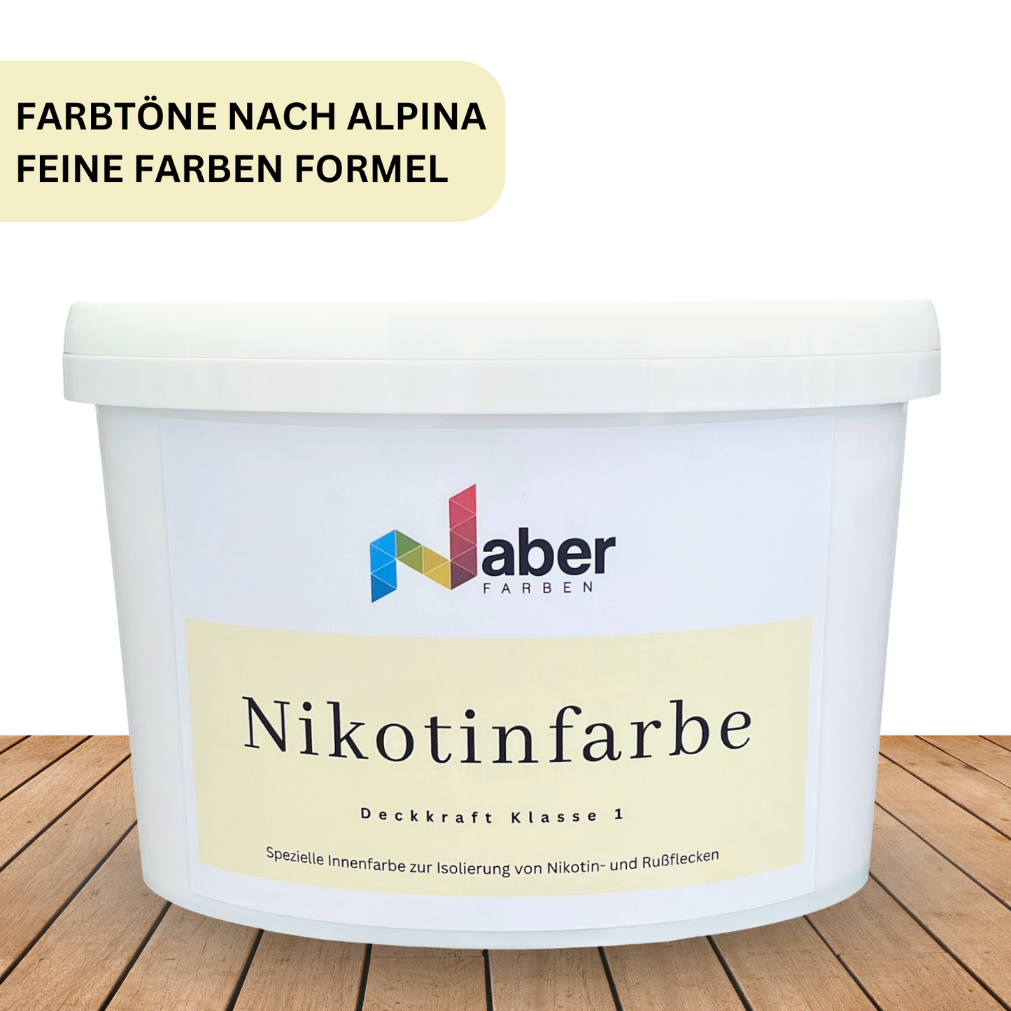 5 L Nikotinfarbe, Nikotinsperre, Ruß- und Nikotin Isolierfarbe, Feine Farben, Farbwahl - MATT