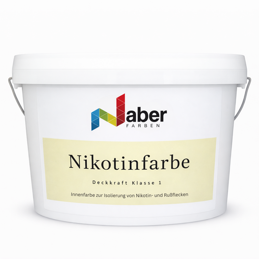 Nikotinfarbe, Nikotinsperre, Fleckenisolierend, Isolierfarbe, geruchsarm, Profi-Qualität, Matt, WEISS