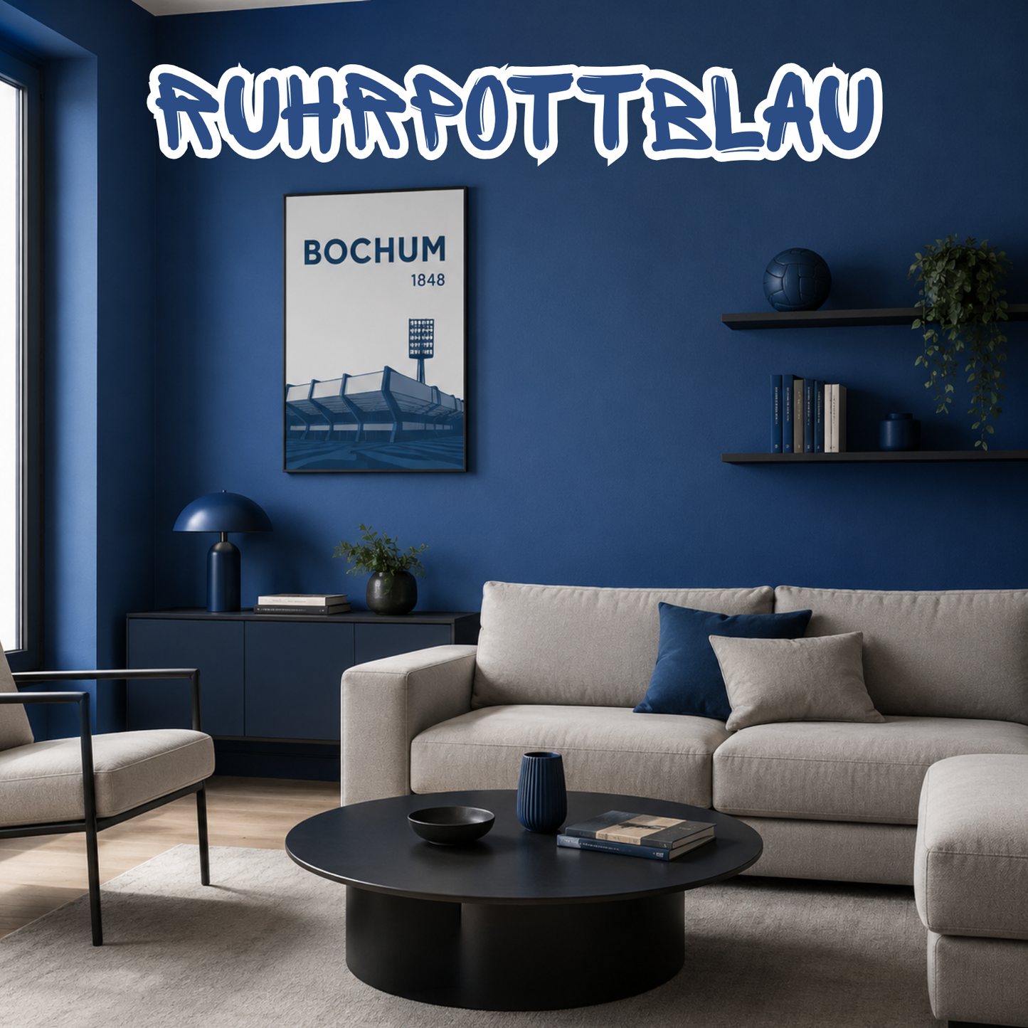 Innenfarbe, Wandfarbe, Ruhrpottblau, Bochum Vereinsfarbe - Matt