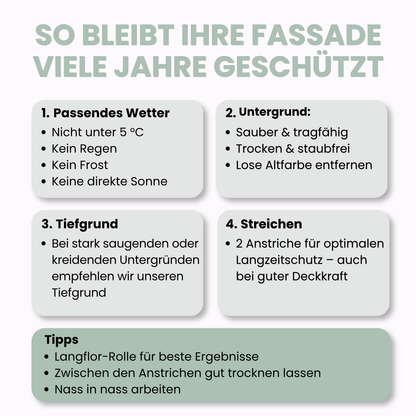 10 L Acryl Fassadenfarbe, Hausfarbe, Außenfarbe, RAL Farbwahl - MATT