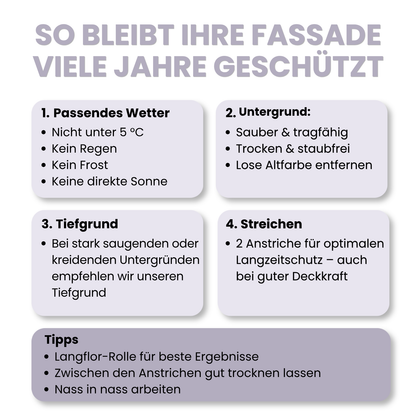 10 L Silikat Fassadenfarbe, Hausfarbe, Sockelfarbe, RAL Farbwahl - MATT
