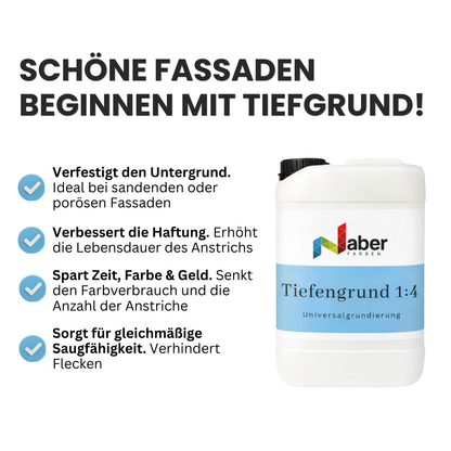 10 L Silikat Fassadenfarbe, Hausfarbe, Sockelfarbe, RAL Farbwahl - MATT