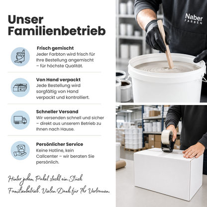 Silikonharz Fassadenfarbe, Außenfarbe, Lotuseffekt, Farbwahl - Matt