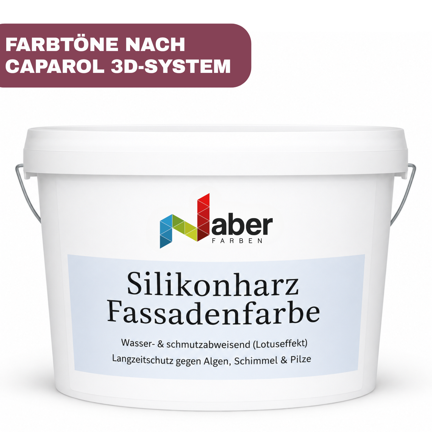 Silikonharz Fassadenfarbe, Außenfarbe, Lotuseffekt, nach Caparol 3D-System Plus Farbkarte - Matt