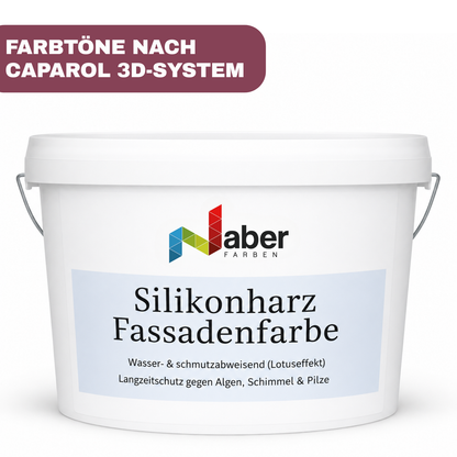 Silikonharz Fassadenfarbe, Außenfarbe, Lotuseffekt, nach Caparol 3D-System Plus Farbkarte - Matt