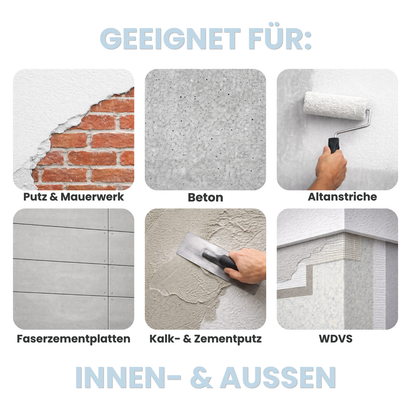 Silikonharz Fassadenfarbe, Außenfarbe, Lotuseffekt, RAL Farbwahl - MATT