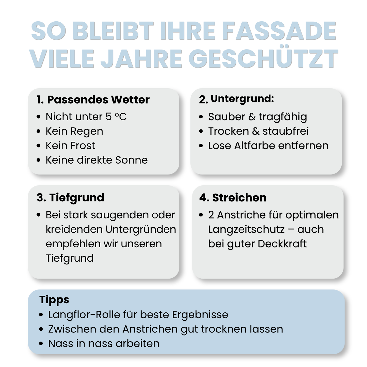 Silikonharz Fassadenfarbe, Außenfarbe, Lotuseffekt, nach Caparol 3D-System Plus Farbkarte - Matt