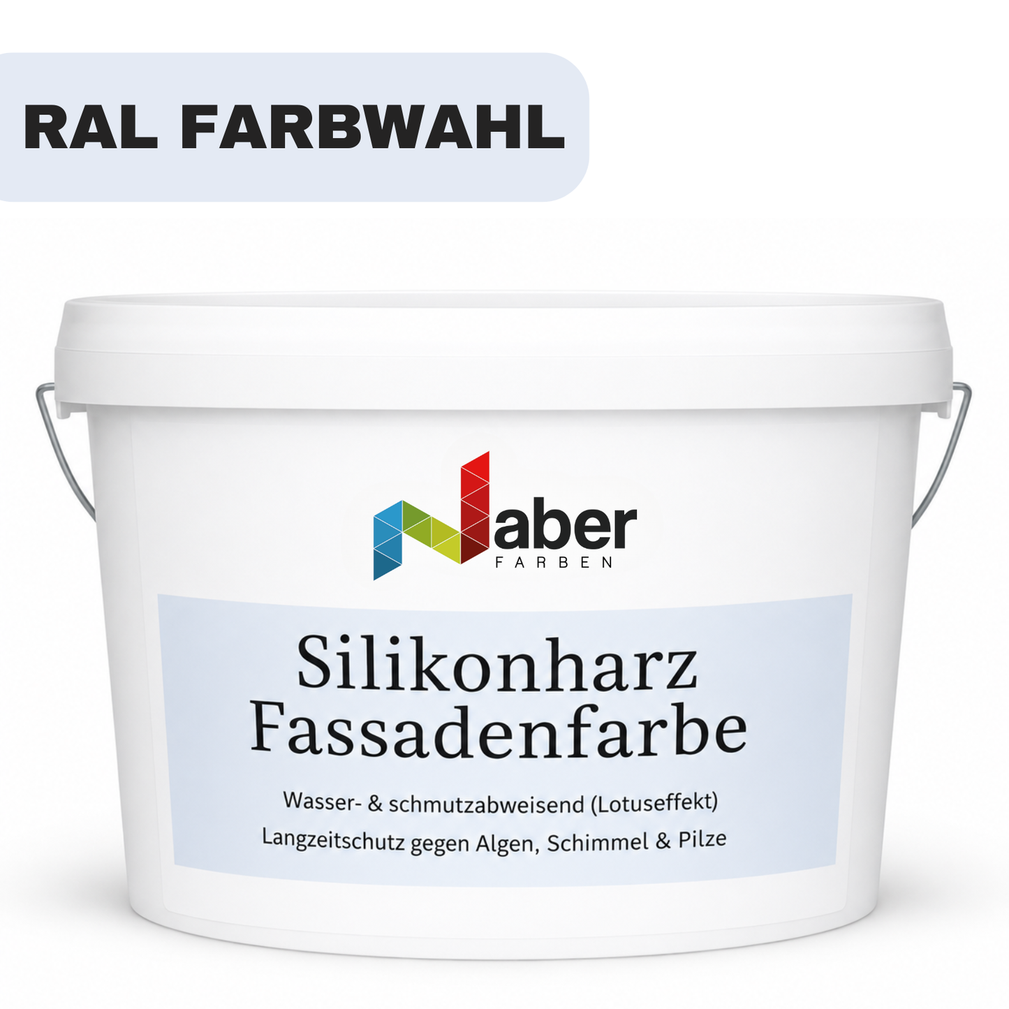 Silikonharz Fassadenfarbe, Außenfarbe, Lotuseffekt, RAL Farbwahl - MATT