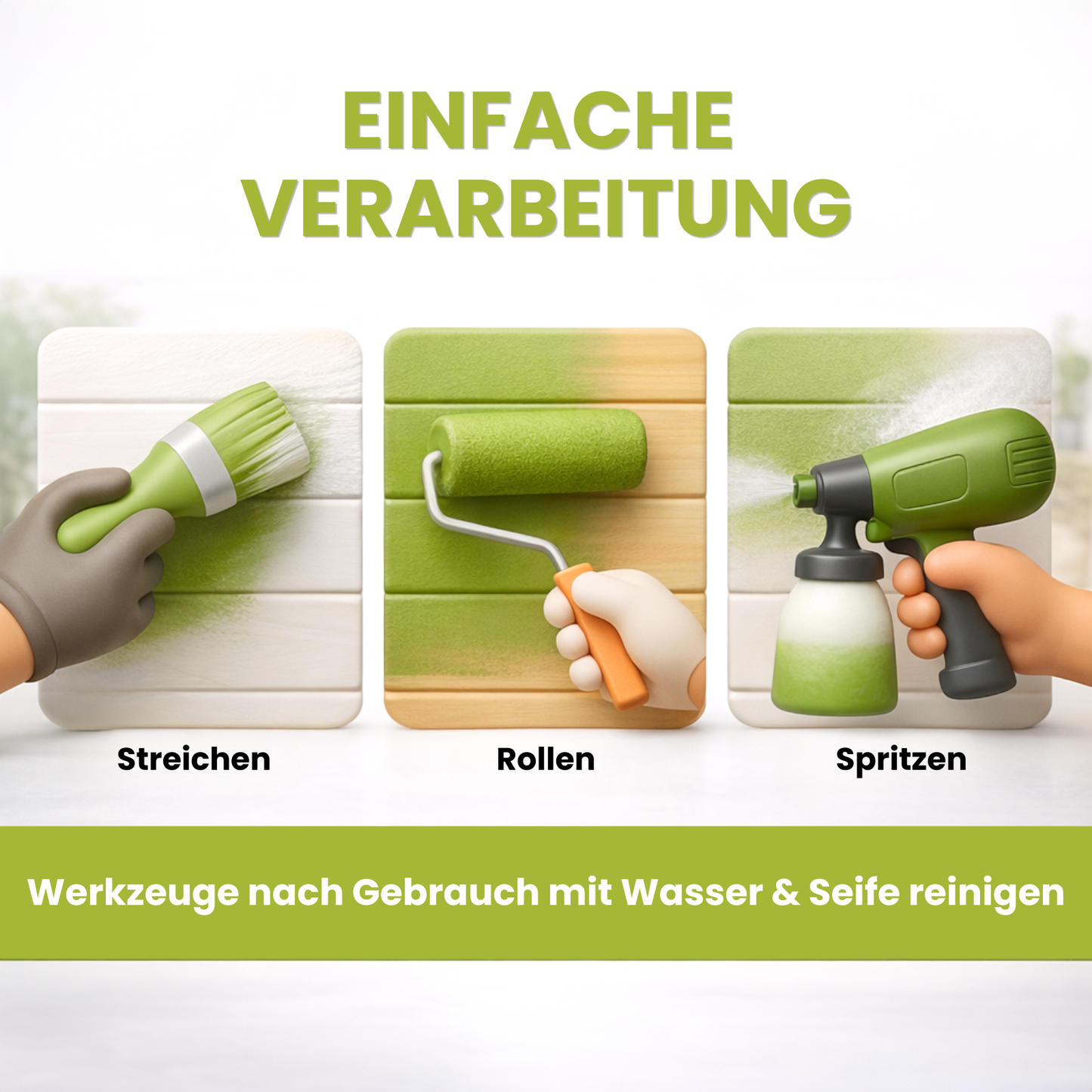 Acryl Buntlack 3 in 1, Möbellack, Möbelfarbe, Hozlack, Geruchsneutral, Kindersicher, nach Caparol 3D-System Plus Farbkarte - Seidenmatt