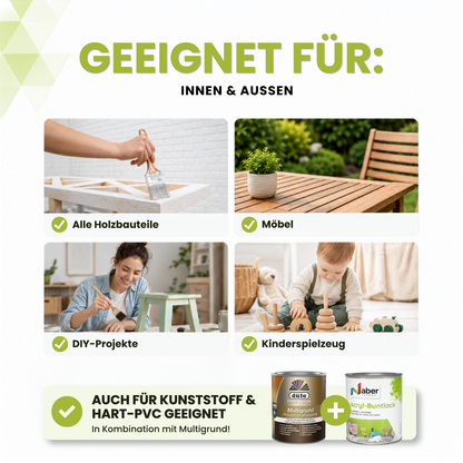 1 L Acryl Buntlack, 3 in 1, Möbellack, Möbelfarbe, Spielzeugfarbe, Holzlack, RAL Farbwahl - Seidenmatt