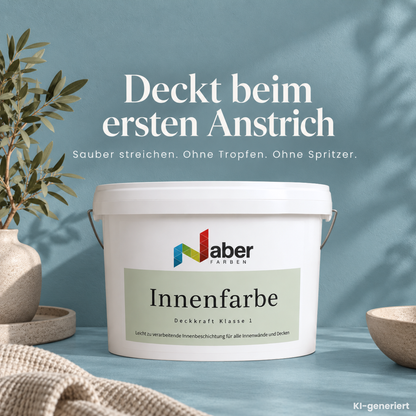 Premium Wandfarbe - Blaugrau Dark, Hochdeckend, Tropf- & Spritzgehemmt – Matt