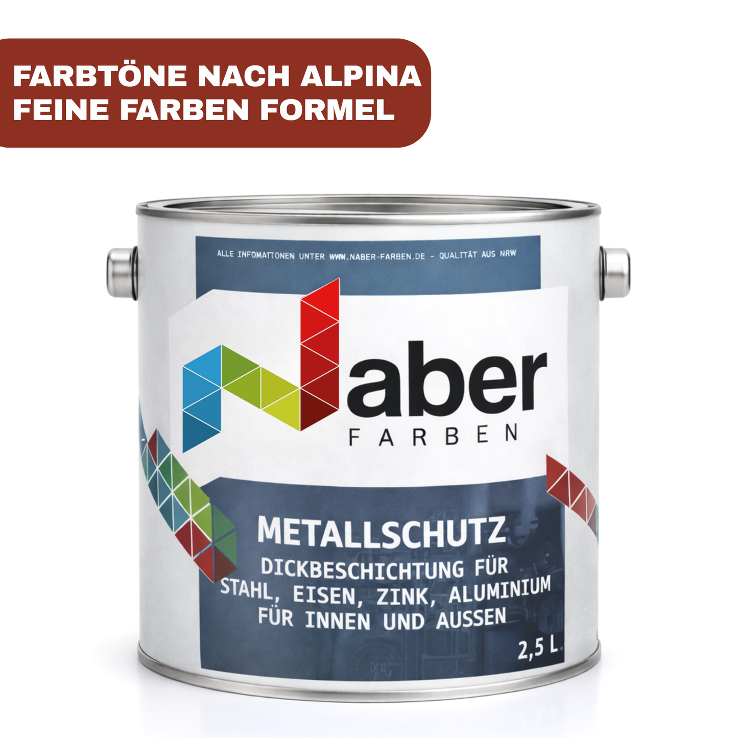Metallschutzlack 3 in 1, Rostschutz + Grundierung, Feine Farben - SEIDENMATT