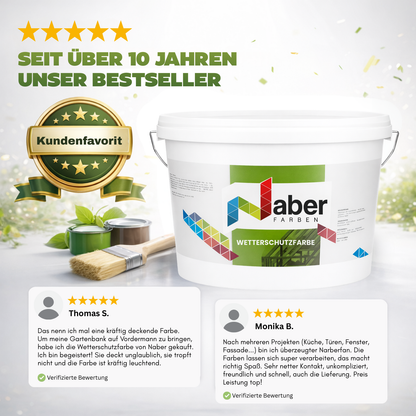 2,5 L Wetterschutzfarbe, Holzfarbe, Holzschutzfarbe, Deckend, RAL Farbwahl - Seidenmatt