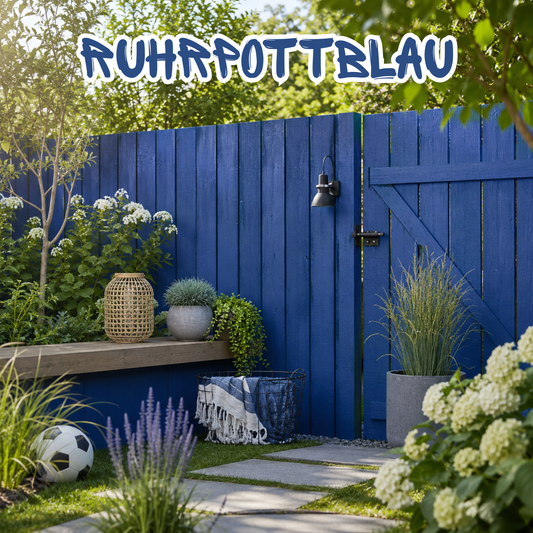 Wetterschutzfarbe, Holzfarbe, Holzschutzfarbe, Deckend, Ruhrpottblau, Bochum Vereinsfarbe - Seidenmatt