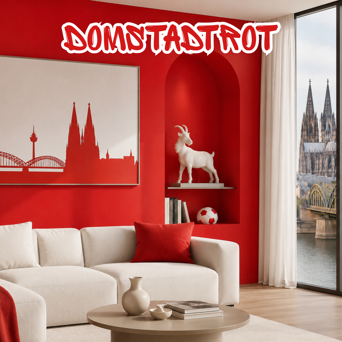 Innenfarbe, Wandfarbe, Domstadtrot, Köln Vereinsfarbe - Matt