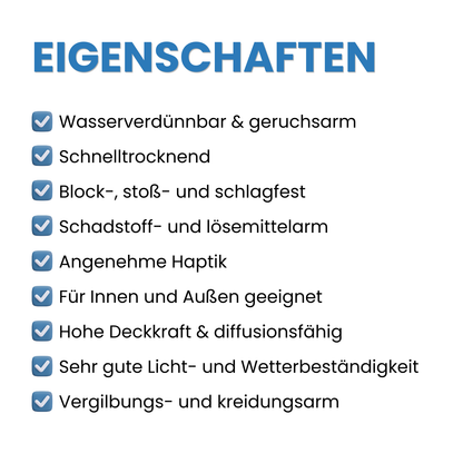 Buntlack auf Wasserbasis, Holzlack, Geruchsarm, Bunte Farbwahl - Seidenmatt