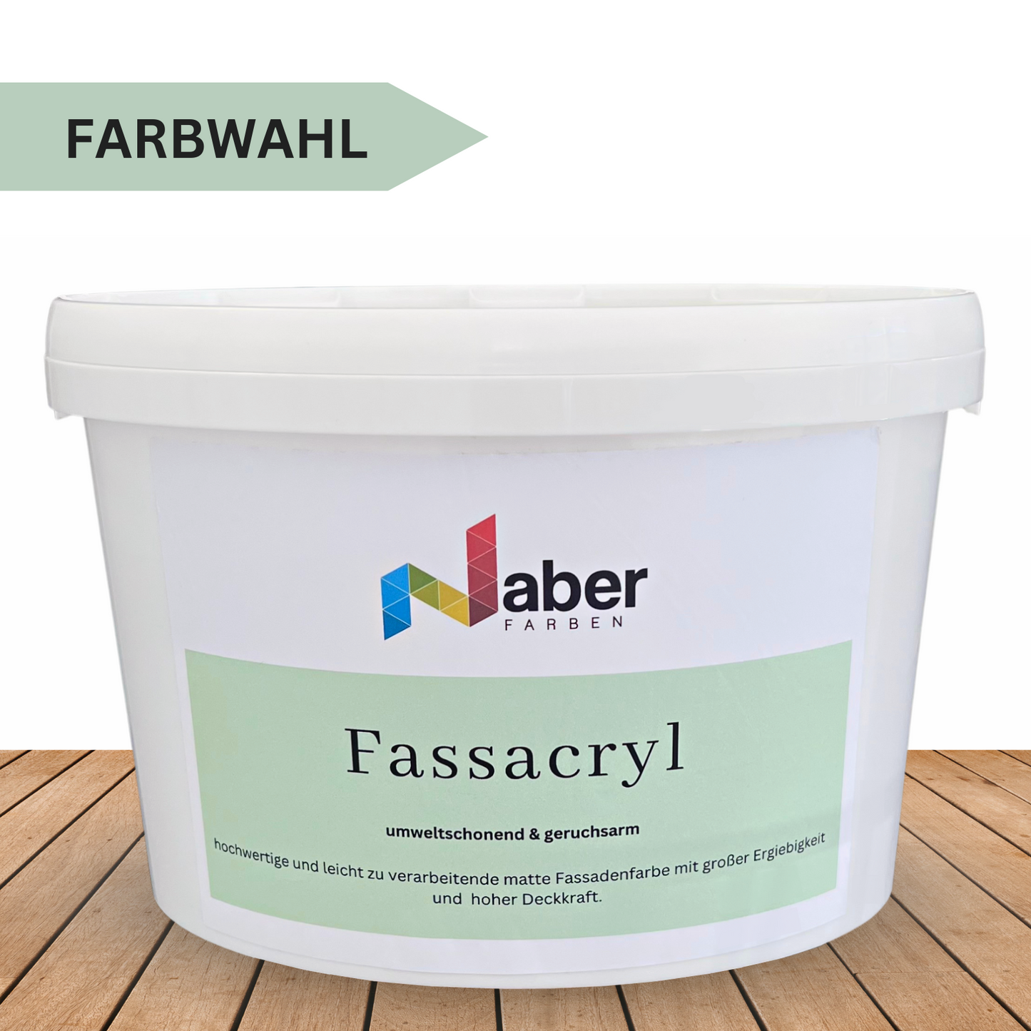 12,5 L Acryl Fassadenfarbe, RAL Farbwahl - MATT (RAL 1000 - 6007)