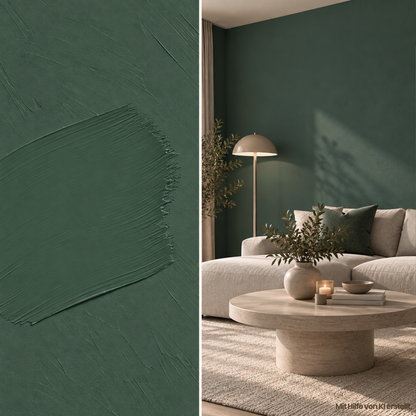 Premium Wandfarbe – 1 Anstrich reicht, Deckkraftklasse 1, Spritzarm, Innenfarbe - Matt