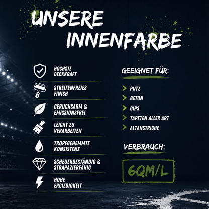 Innenfarbe, Wandfarbe, Wesergrün, Bremen Vereinsfarbe - Matt