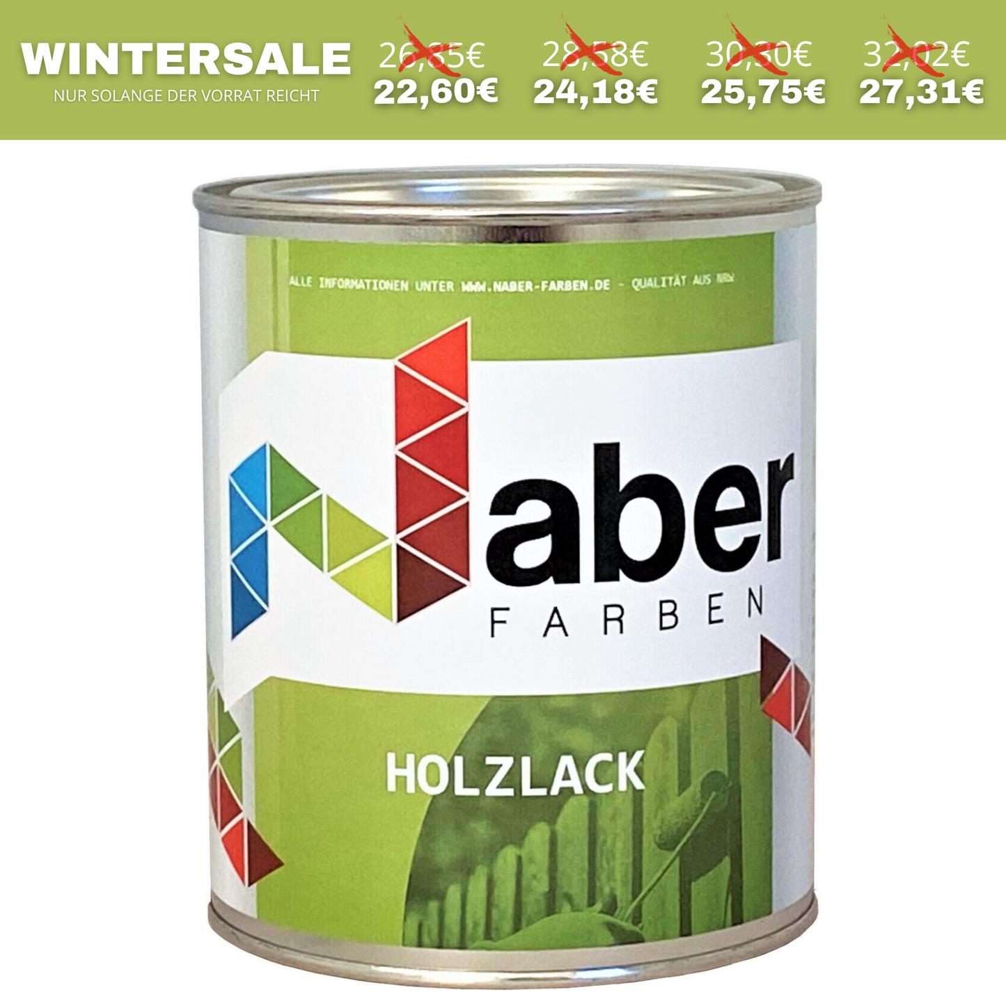 1 L Holzlack, Holzfarbe, Kunstharzlack, RAL Farbwahl - SEIDENGLANZ (RAL 1000 - 6007)