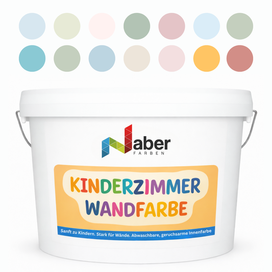 Kinderzimmer Wandfarbe, Kinderzimmerfarbe, Abwischbar, NCS Farbwahl - MATT