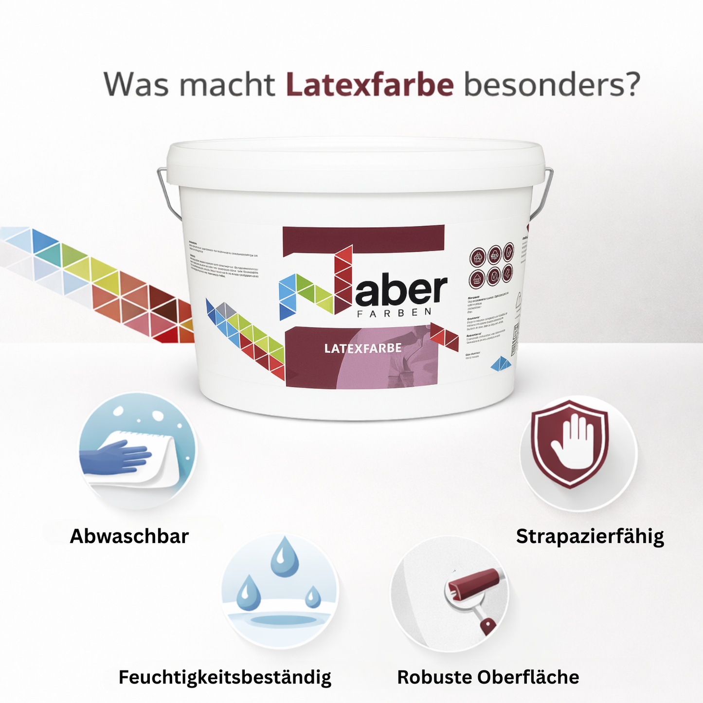 2,5 L Latexfarbe, Innenfarbe, Abwaschbar, RAL Farbwahl - MATT