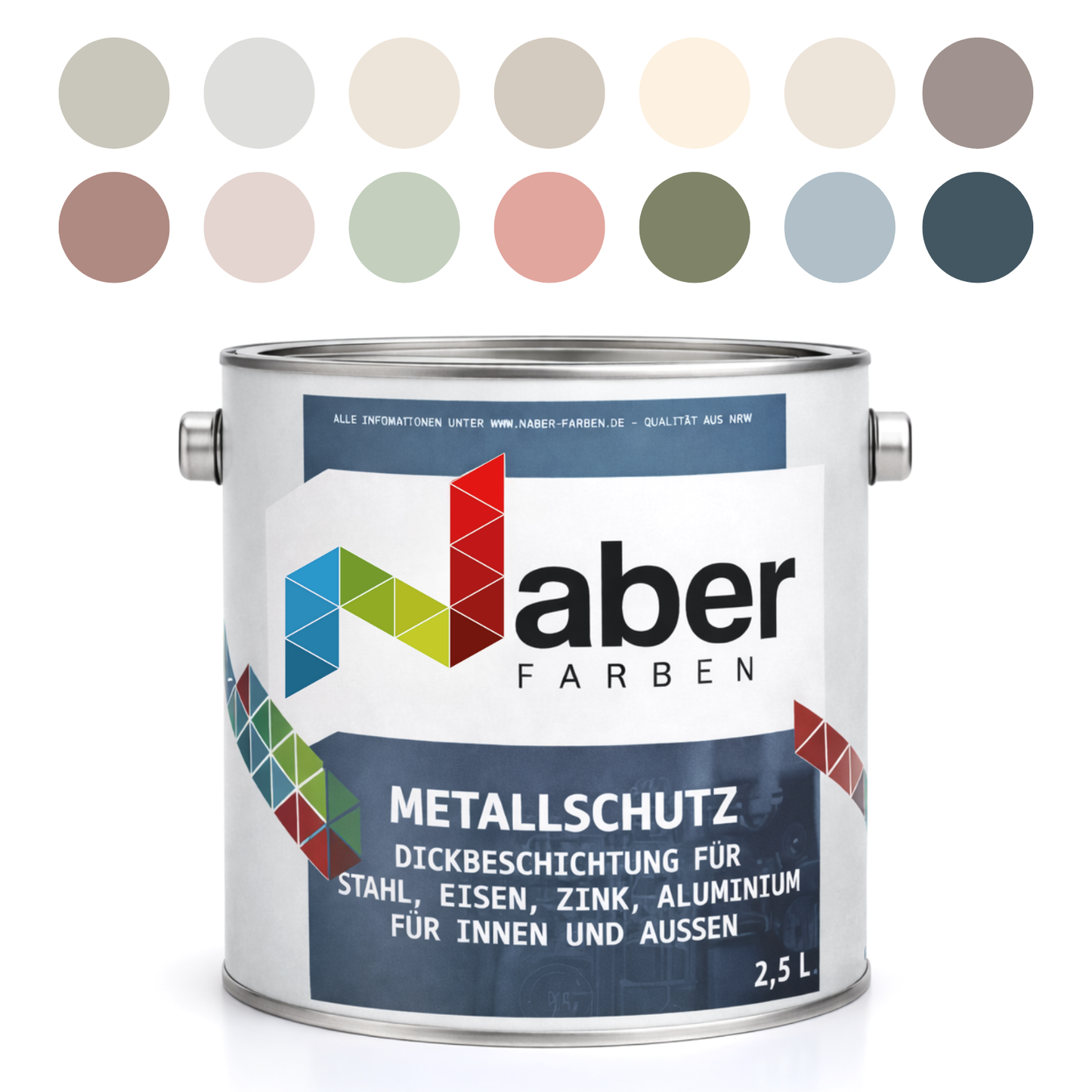 Metallschutzlack 3 in 1, Rostschutz + Grundierung, Farbwahl - SEIDENMATT
