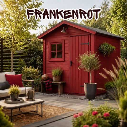 Wetterschutzfarbe, Holzfarbe, Holzschutzfarbe, Deckend, Frankenrot, Nürnberg Vereinsfarbe - Seidnematt
