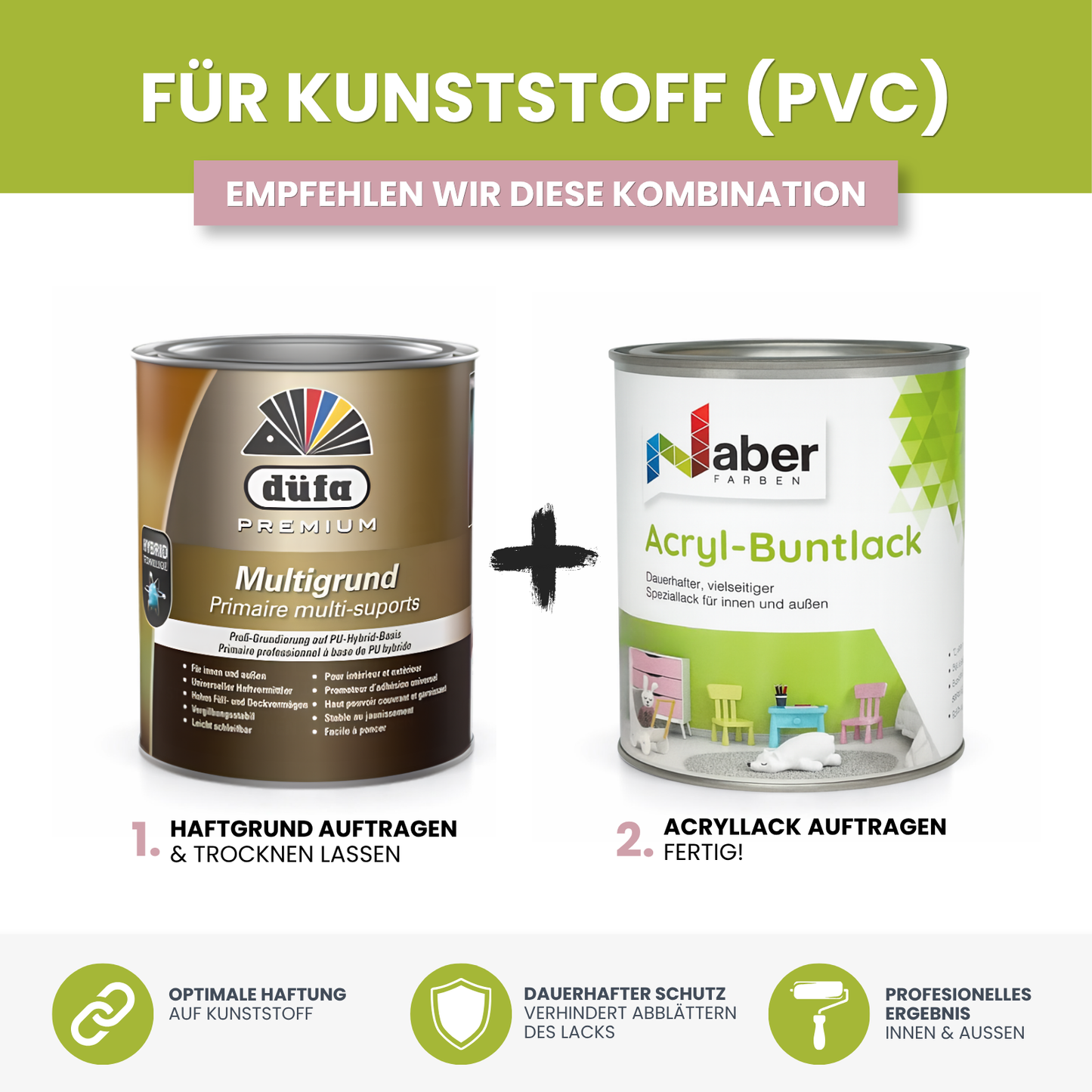 düfa Premium Multigrund – Haftgrund für Zink, Aluminium, Kupfer, PVC | Universal Grundierung Innen & Außen, Weiss
