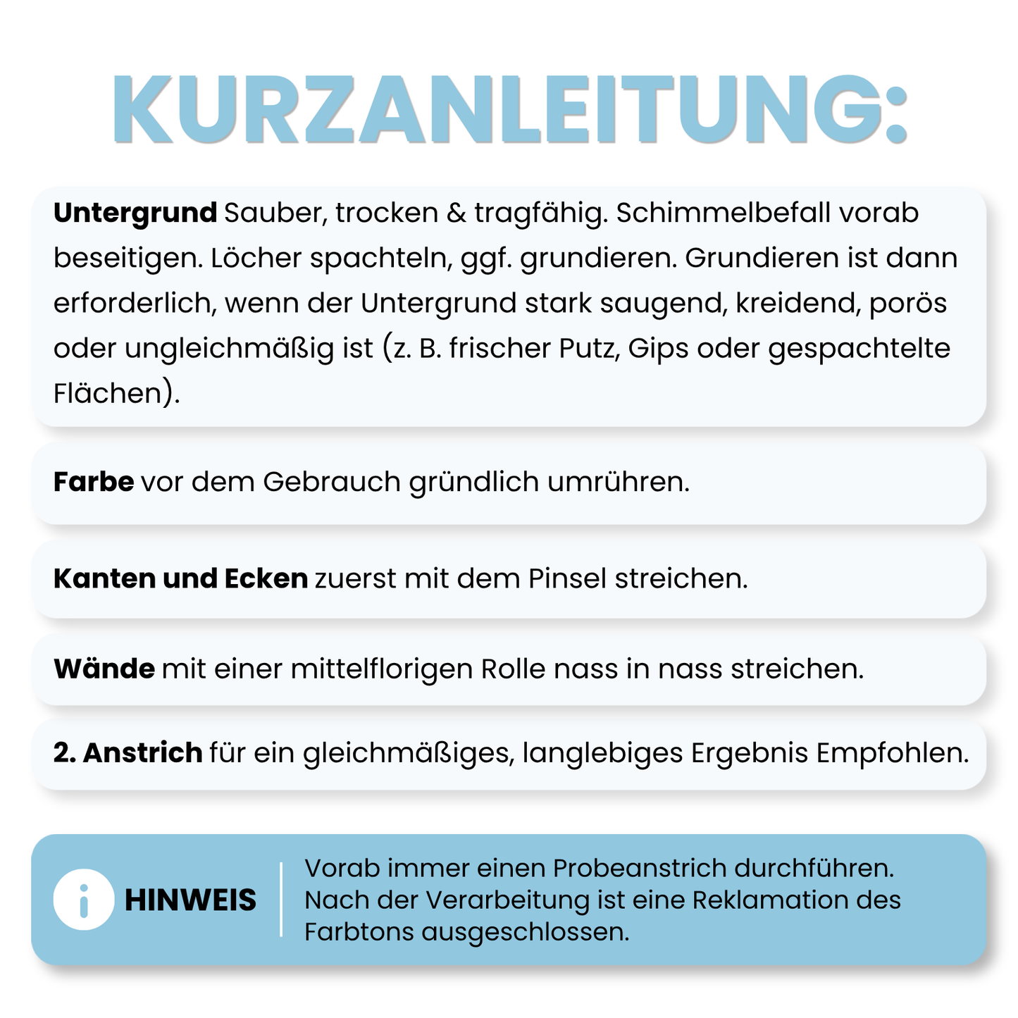 Antischimmelfarbe, Feuchtraumfarbe, Schimmelhemmende Innenfarbe, Farbwahl - MATT