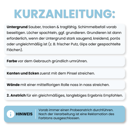 Antischimmelfarbe, Feuchtraumfarbe, Schimmelhemmende Innenfarbe, Farbwahl - MATT