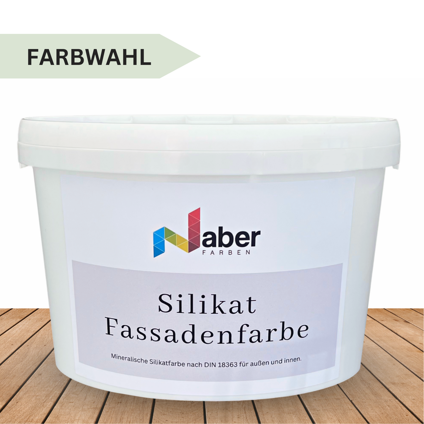 2,5 L Silikat Fassadenfarbe, Sockelfarbe, Hausfarbe, Farbwahl (RAL 1000-6007) - MATT