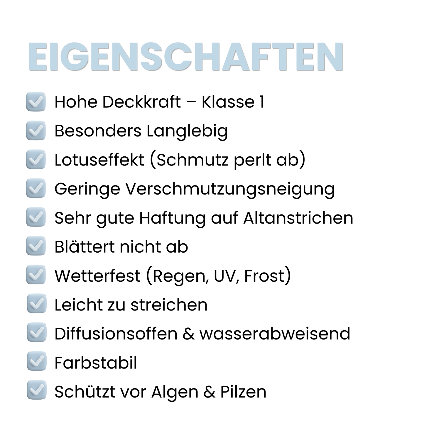 Silikonharz Fassadenfarbe, Außenfarbe, Lotuseffekt, Farbwahl - Matt