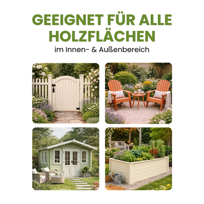 Wetterschutzfarbe, Holzfarbe, Holzschutzfarbe, Deckend, nach RAL Design Farbkarte - Seidenmatt