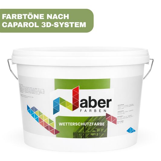 Wetterschutzfarbe, Holzfarbe, Holzschutzfarbe, Deckend, Farbwahl nach Caparol 3D-System - Seidenmatt